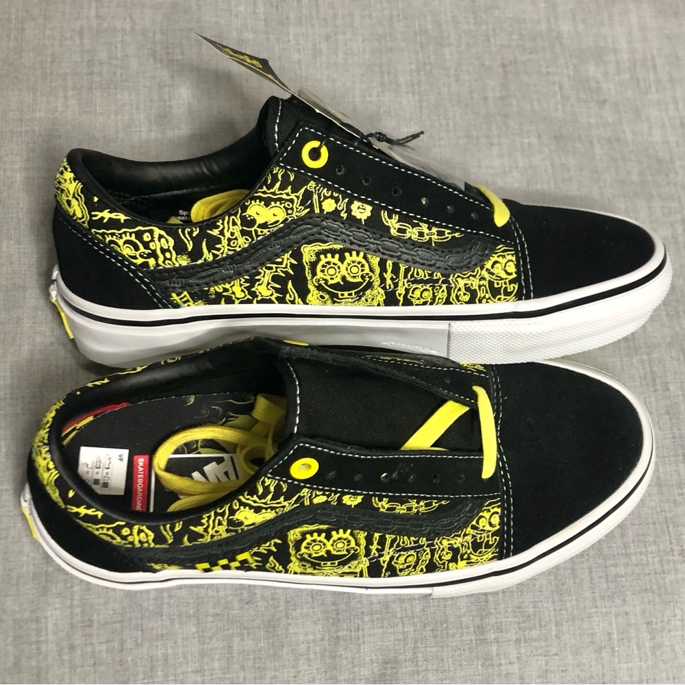 Vans Old Skool Black and Yellow SpongeBob Gigliotti Graphic - Picture 3 of 10